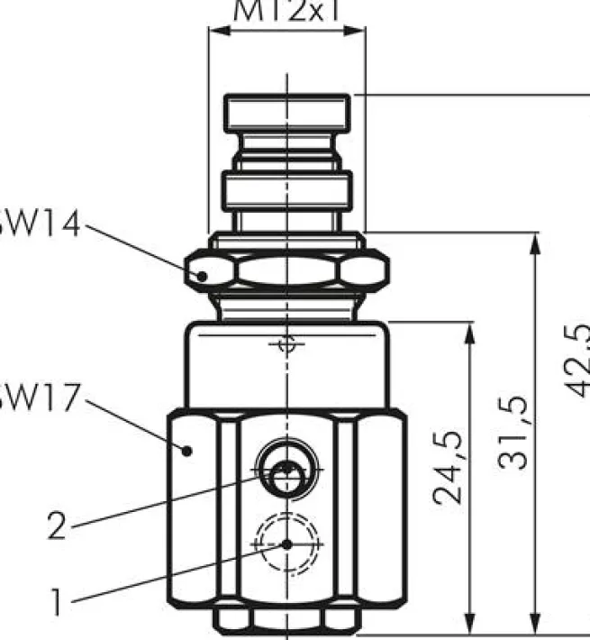 Micro-Druckregler M 5, 1 - 8 bar, nicht rücksteuerbar