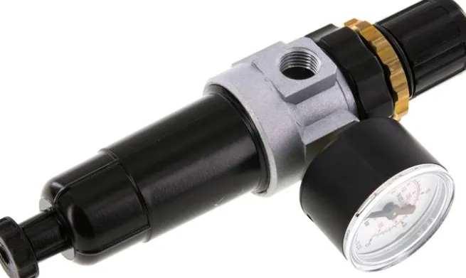 Mini-Filterregler G 1/4", 0,5 - 16 bar, Metallbehälter