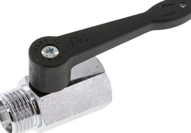 Minikugelhahn langer Griff, G 1/2" Innengewinde / Außengewinde, PN 15