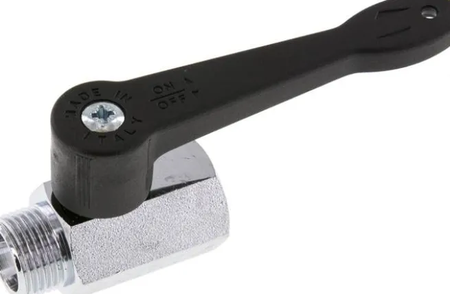 Minikugelhahn langer Griff, G 3/8" Innengewinde / Außengewinde, PN 15