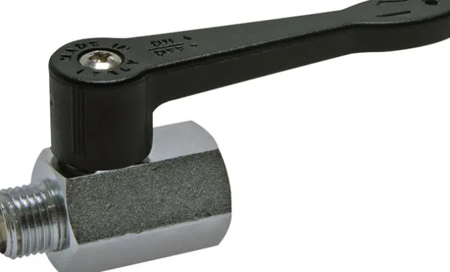 Minikugelhahn langer Griff, G 3/8" Innengewinde / Außengewinde, PN 15