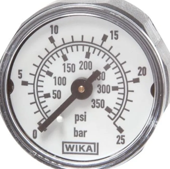 Mini-Manometer, 27mm, 0 - 25bar, R 1/8"