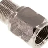 Mini-Rückschlagventil R/Rp 3/8" (AG/IG), Messing vernickelt, ohne Feder