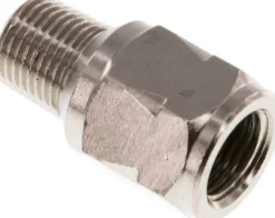Mini-Rückschlagventil R/Rp 1/8" (AG/IG), Messing vernickelt