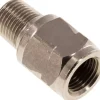 Mini-Rückschlagventil R/Rp 1/8" (AG/IG), Messing vernickelt, ohne Feder