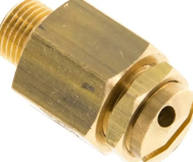 Mini-Sicherheitsventil G 1/8", 3 - 7 bar, Messing