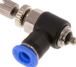Mini-Winkel-Drosselrückschlagventile M 3-4mm, abluftregelnd (Standard)