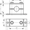 6mm Doppelrohrschelle mit Deckplatte & Tragschienenmutter zum Aufbau auf C-Trags