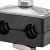 16mm Doppelrohrschelle mit Deckplatte & Tragschienenmutter zum Aufbau auf C-Trag