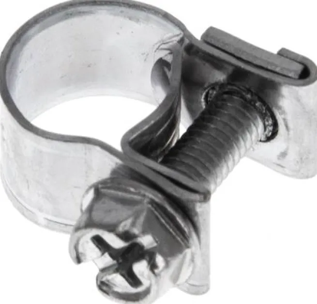 9mm Mini-Schlauchschelle, 8 - 10mm, Stahl verzinkt (W1)
