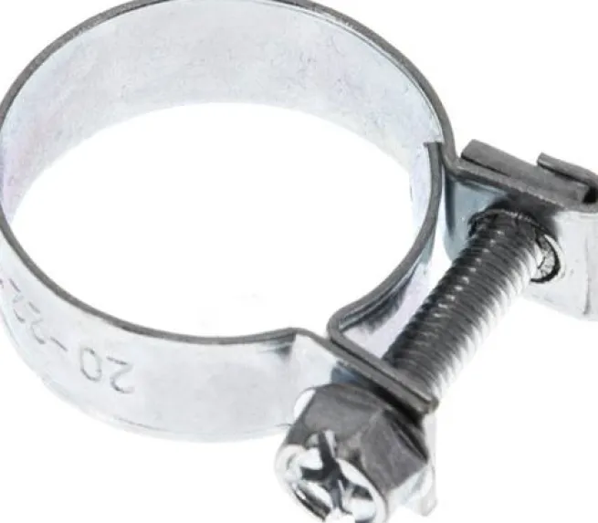 9mm Mini-Schlauchschelle, 20 - 22mm, Stahl verzinkt (W1)