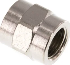 Muffe G 1/8"-G 1/8", Messing vernickelt