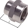 Muffe G 1/2"-G 3/8", Messing vernickelt