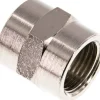Muffe G 1/2"-G 1/2", Messing vernickelt