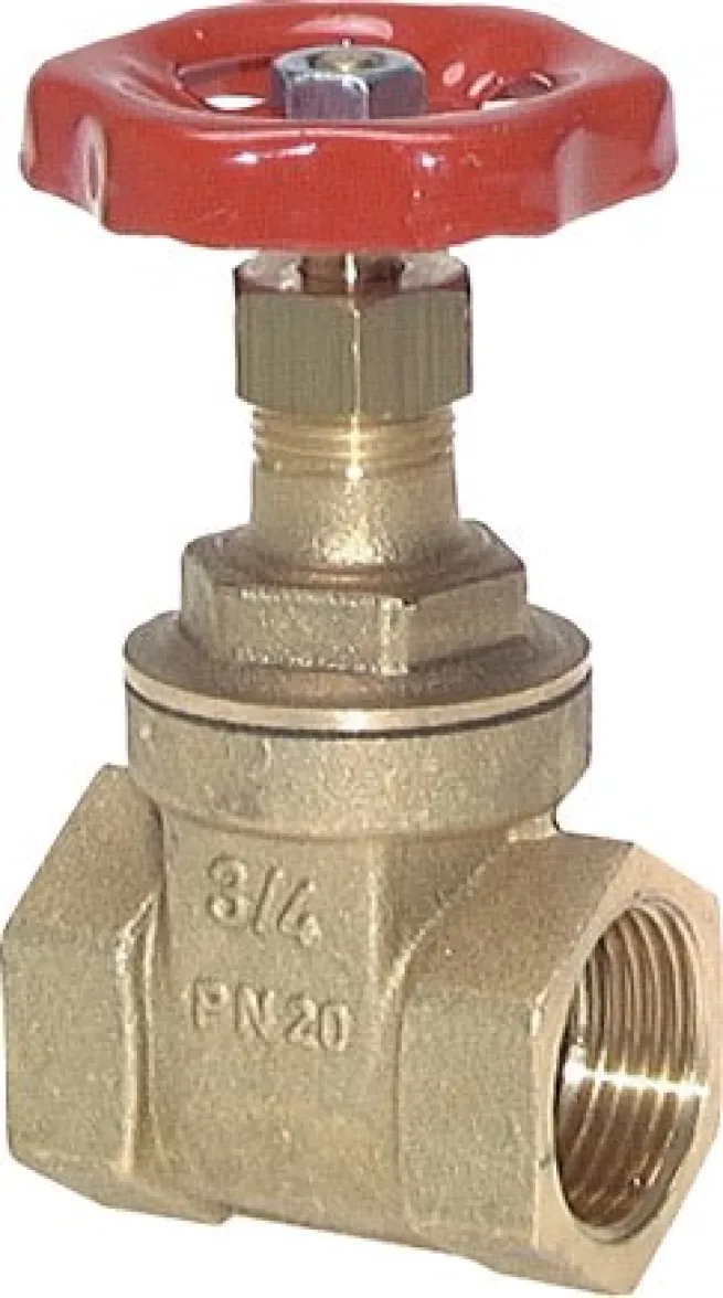 Muffen-Absperrschieber, Messing, G 1-1/4", PN 20