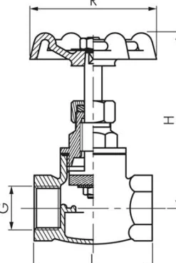 Muffen-Absperrventil, Eco-Line, Messing, G 3/4", PN 10