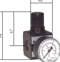 MULTIFIX Druckregler,G 3/8" 0,5 - 16bar