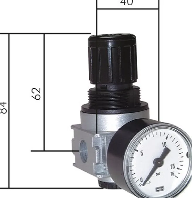 MULTIFIX Druckregler, G 1/8", 0,1 - 3bar, Baureihe 0, 1450 l/min