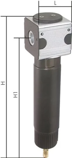 MULTIFIX Feinfilter (Submikrofilter) G 3/4", Multifix 4, BG 4, Metallbehälter, Kondensatablass automatisch