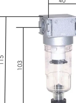 MULTIFIX Filter, G 1/4", Baur. 0, Kunststoffbehälter