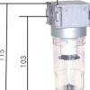 MULTIFIX Filter, G 1/8", Baur. 0, Kunststoffbehälter, Kondensatablass automatisch