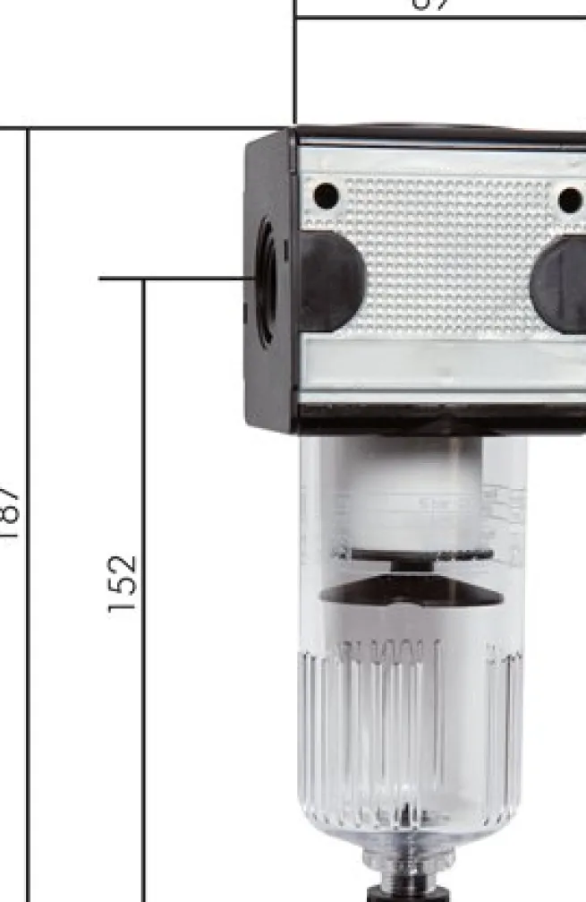 MULTIFIX Filter, G 1/2", Baur. 2, Kunststoffbehälter mit Schutzkorb