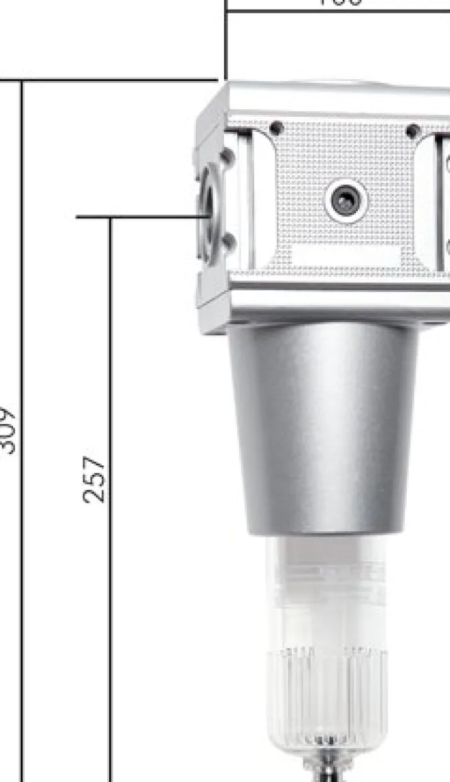 MULTIFIX Filter, G 1", Baur. 5, Metallbehälter mit Sichtrohr, Metallbehälter