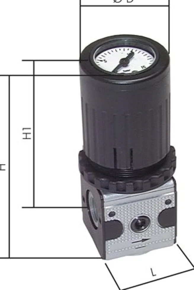 MULTIFIX Manometerregler, G 1/4", 0,5 - 10bar, Multifix 1