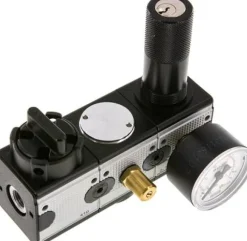 MULTIFIX Sicherheits-Druckregler, G 1/4" (mit vorgeschaltetem, abschließbaren Kugelhahn, mit Schutzkorb