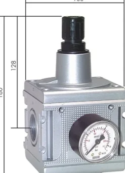 MULTIFIX Sicherheits-Druckregler, G 1" (mit vorgeschaltetem, abschließbaren Kugelhahn, mit Schutzkorb