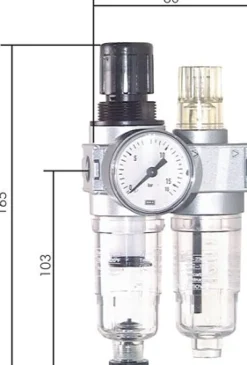MULTIFIX Wartungseinheit (0), 2-tlg., G 1/8", 0,2 - 6 bar, Kondensatablass automatisch
