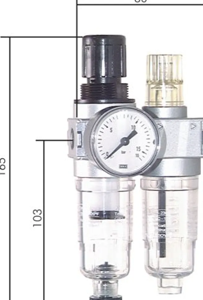 MULTIFIX Wartungseinheit (0), 2-tlg., G 1/8", 0,2 - 6 bar