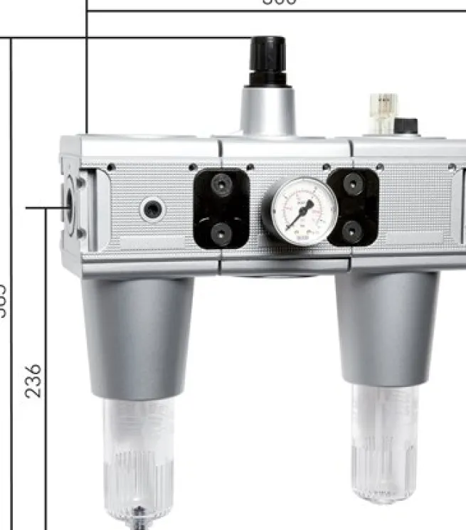 MULTIFIX Wartungseinheit (5), 3-tlg., G 3/4", 0,5 - 16 bar