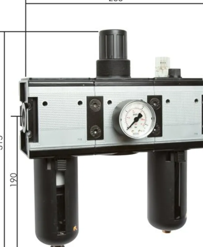 MULTIFIX Wartungseinheit (4), 3-tlg., G 3/4", 0,1 - 3 bar