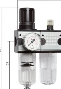 MULTIFIX Wartungseinheit (2), 2-tlg., G 3/4", 0,5 - 16 bar