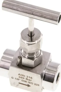 Nadel-Absperrventil, Edelstahl, G 1/8", PN 300 (ECO)