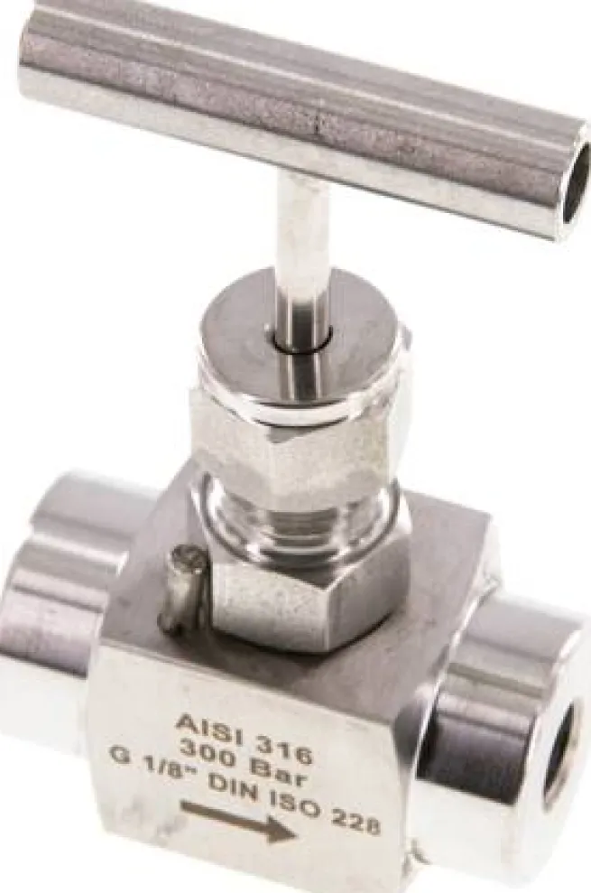 Nadel-Absperrventil, Edelstahl, G 1/8", PN 300 (ECO)