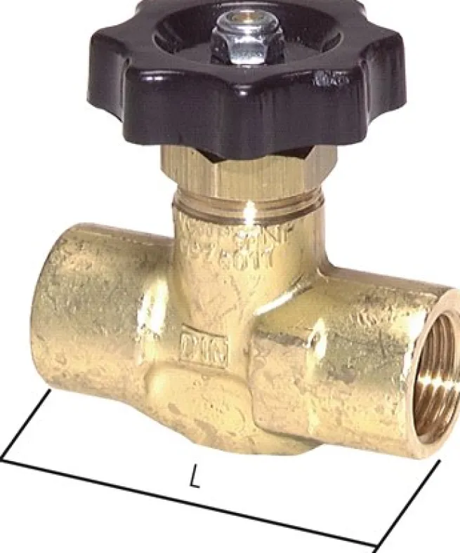 Nadel-Absperrventil, Messing, G 3/8" (IG), -0,9 bis 40bar