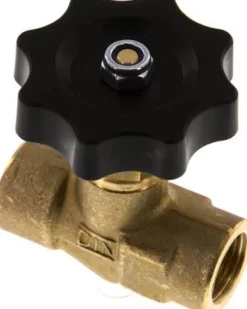 Nadel-Absperrventil, Messing, G 3/8" (IG), -0,9 bis 40bar