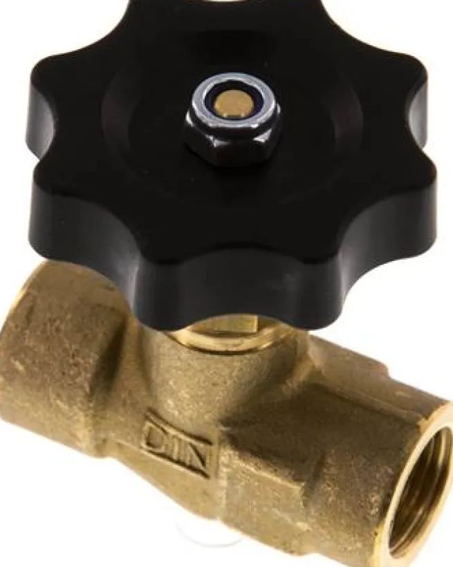 Nadel-Absperrventil, Messing, G 3/8" (IG), -0,9 bis 40bar