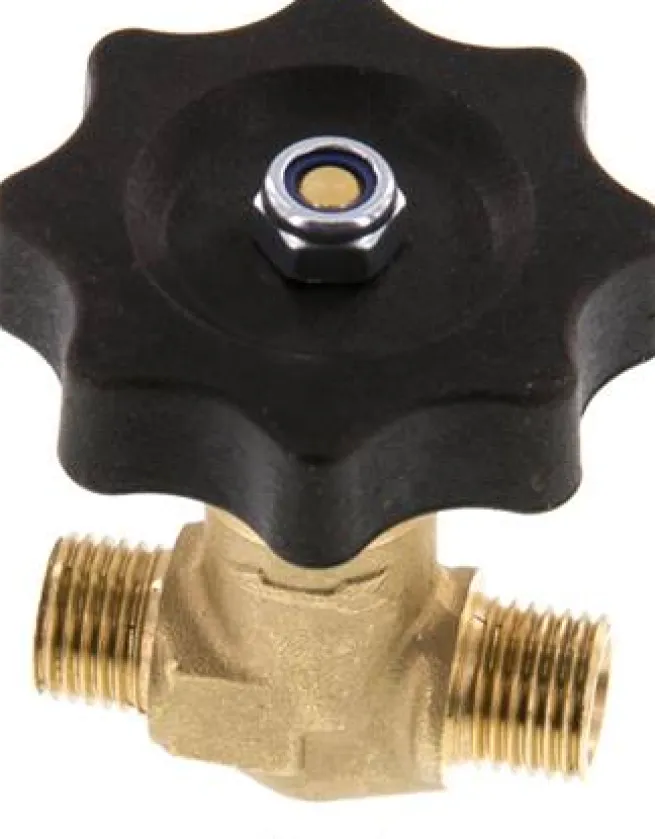 Nadel-Absperrventil, Messing, G 1/4" (AG), -0,9 bis 40bar