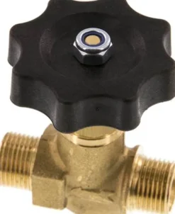 Nadel-Absperrventil, Messing, G 3/8" (AG), -0,9 bis 40bar