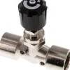 Nadel-Absperrventil, Messing vernickelt, G 1/2", PN 18