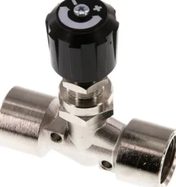 Nadel-Absperrventil, Messing vernickelt, G 1/2", PN 18