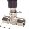 Nadel-Absperrventil, Messing vernickelt, G 3/8", PN 18