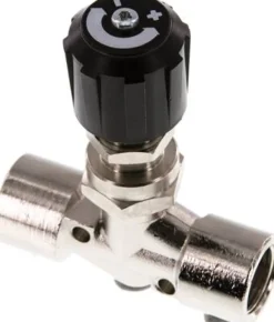 Nadel-Absperrventil, Messing vernickelt, G 3/8", PN 18