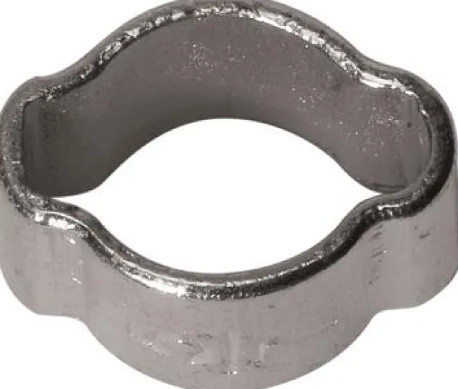 2-Ohr-Schlauchklemme / Stahl verzinkt Spannbereich 23-27 mm / -blow line- Chrom III beschichtet 115429