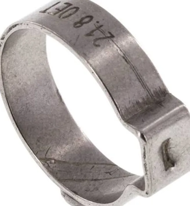 1-Ohr-Schlauchschelle 19,5 - 21,8mm, Edelstahl