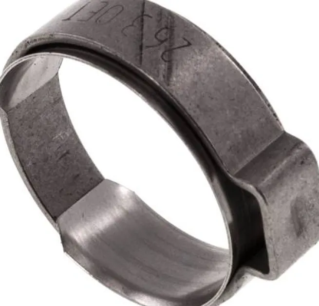 1-Ohr-Schlauchschelle 23 - 25,6mm, Edelstahl
