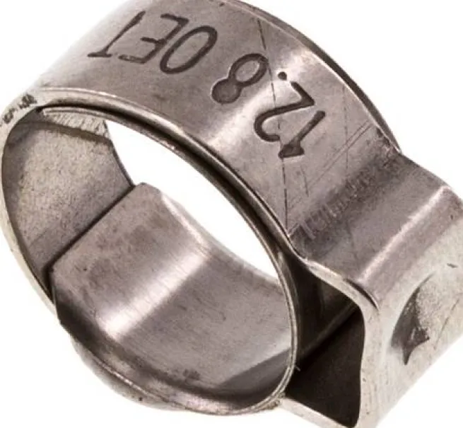 1-Ohr-Schlauchschelle 10,3 - 12,3mm, Edelstahl